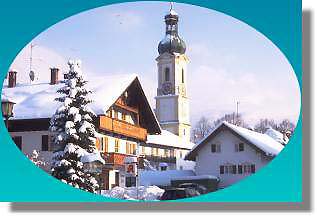 Lenggries Bayern bavaria alps: winterkirche